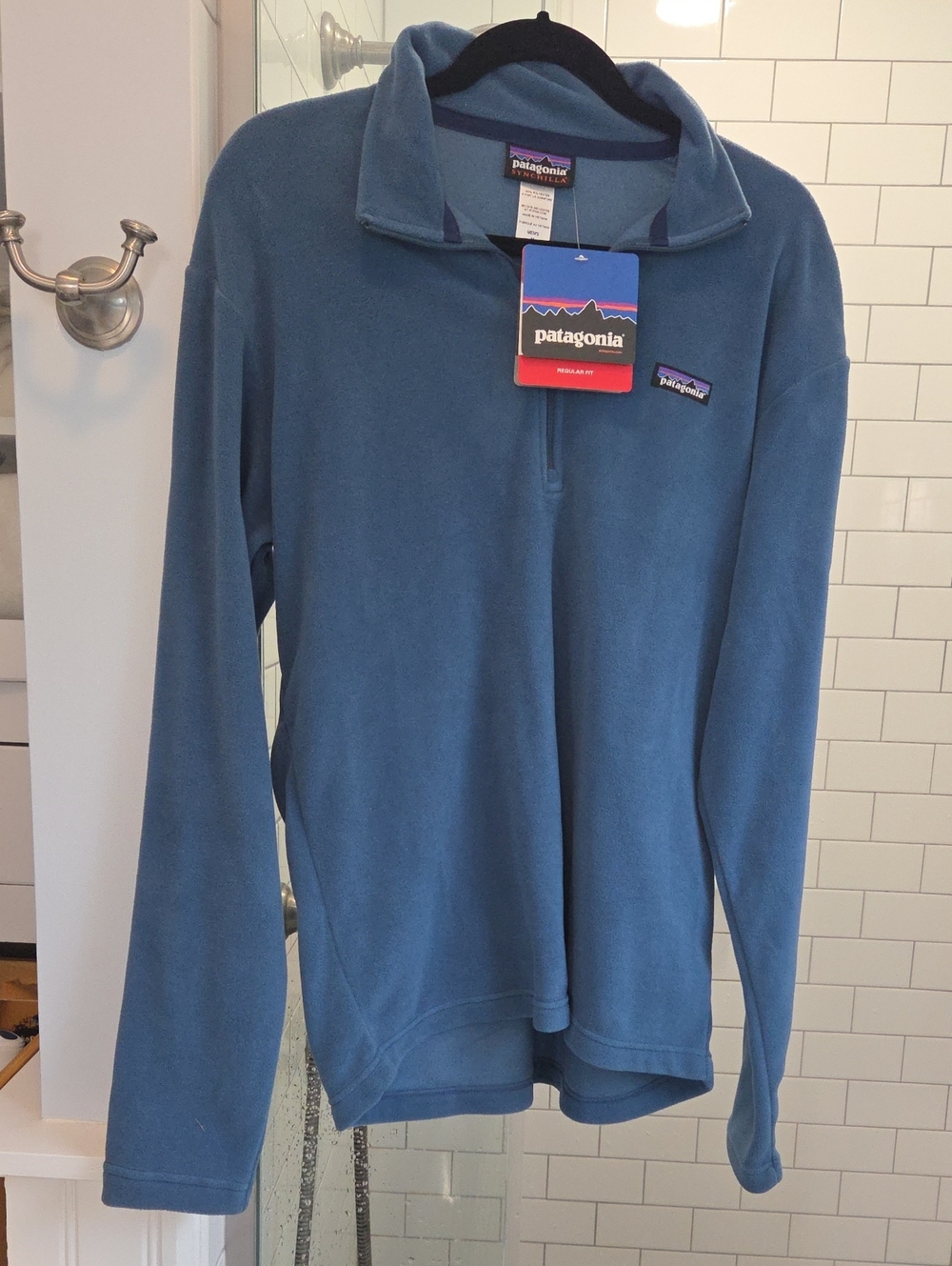 Patagonia Teal Blue Half-Zip Fleece Pullover